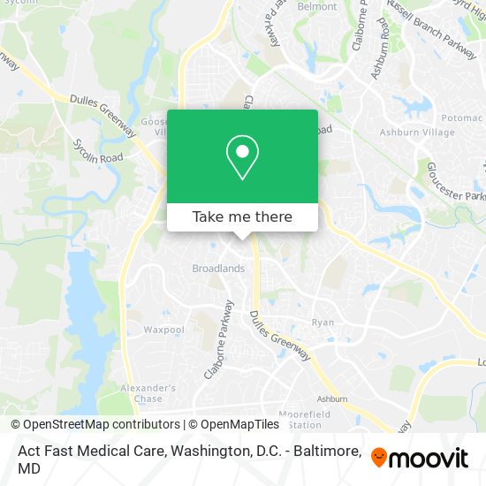 Act Fast Medical Care map