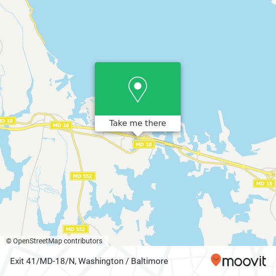 Exit 41/MD-18/N map