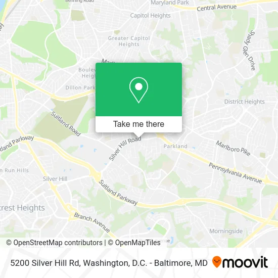 5200 Silver Hill Rd map