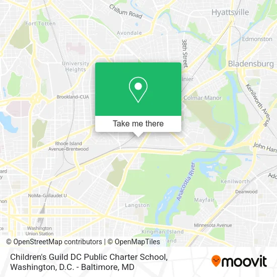 Children's Guild DC Public Charter School map