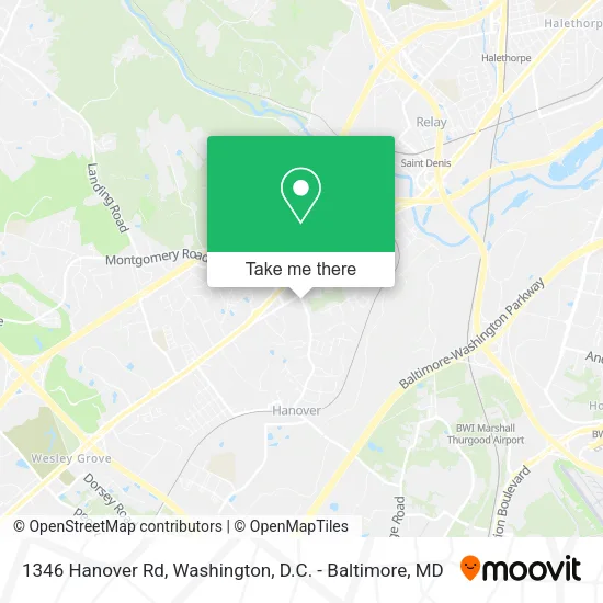 Mapa de 1346 Hanover Rd