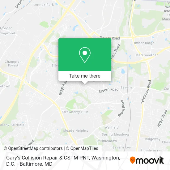 Gary's Collision Repair & CSTM PNT map