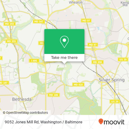Mapa de 9052 Jones Mill Rd, Chevy Chase (CHEVY CHASE VILLAGE), MD 20815