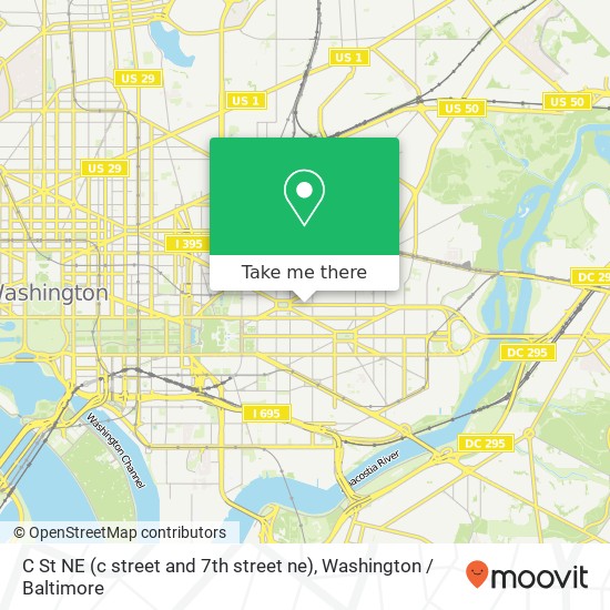 C St NE (c street and 7th street ne), Washington, DC 20002 map
