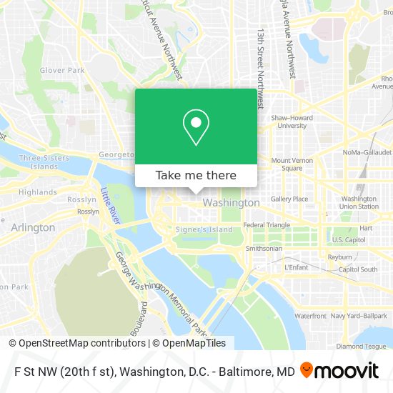 Mapa de F St NW (20th f st)