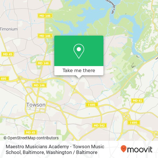 Maestro Musicians Academy - Towson Music School, Baltimore, 1108 Providence Rd map