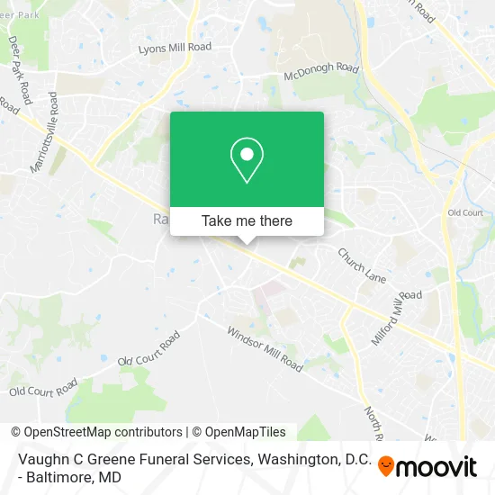 Vaughn C Greene Funeral Services map
