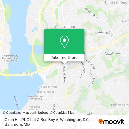 Mapa de Oxon Hill PKG Lot & Bus Bay A