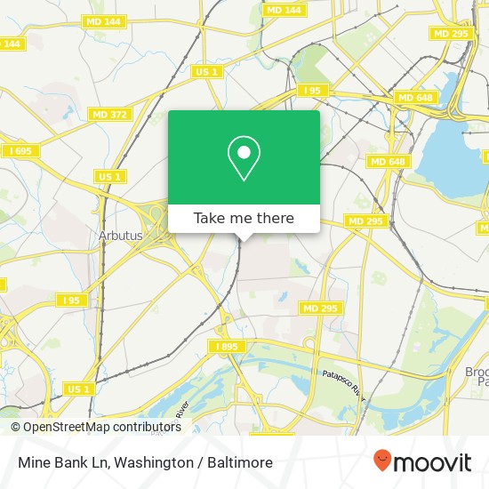 Mapa de Mine Bank Ln, Halethorpe (BALTIMORE), MD 21227