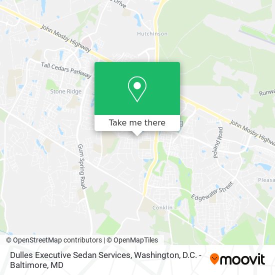 Dulles Executive Sedan Services map