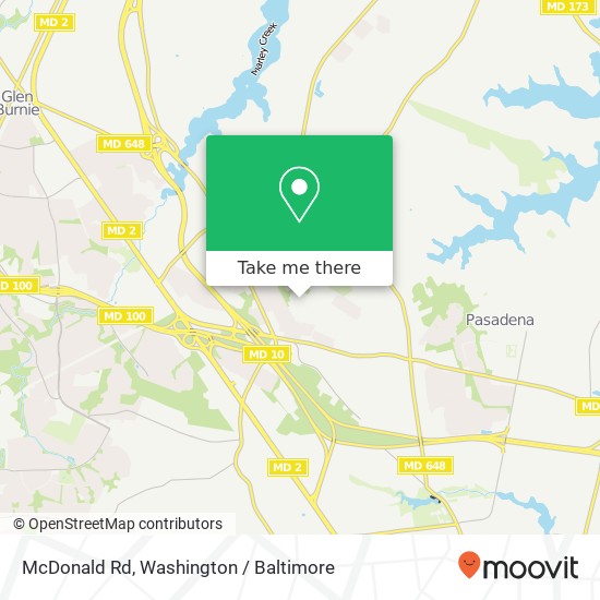 McDonald Rd, Glen Burnie, MD 21060 map