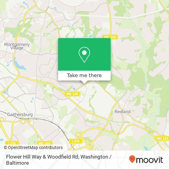 Mapa de Flower Hill Way & Woodfield Rd