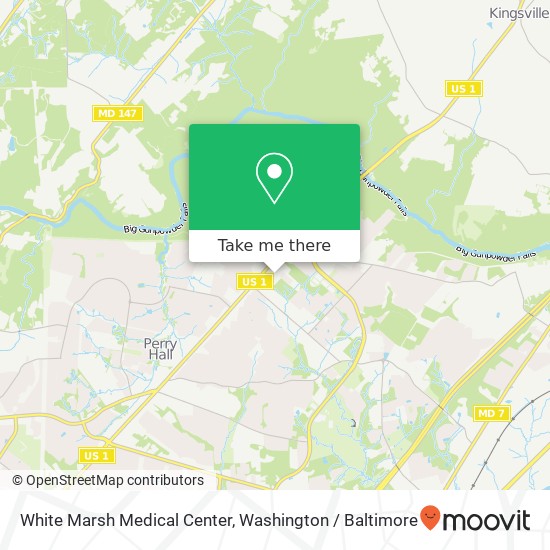 White Marsh Medical Center, 9649 Belair Rd map