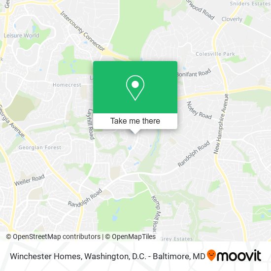 Winchester Homes map