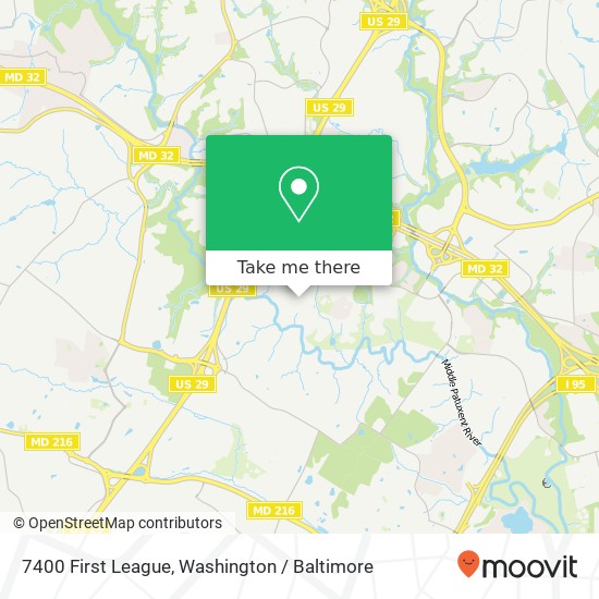 7400 First League, Columbia, MD 21046 map