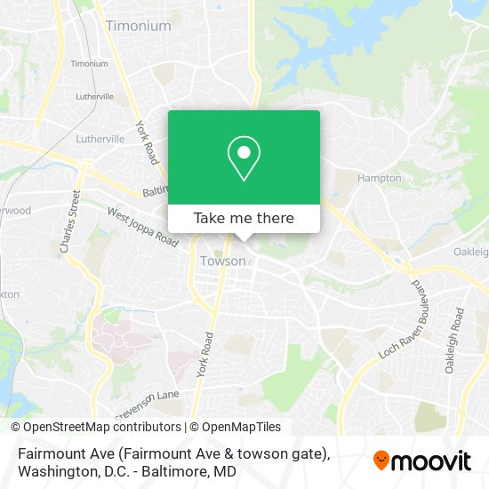 Fairmount Ave (Fairmount Ave & towson gate) map