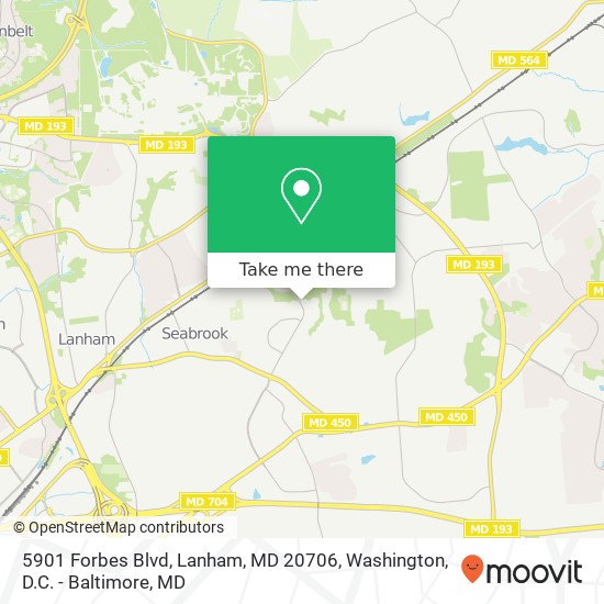 Mapa de 5901 Forbes Blvd, Lanham, MD 20706