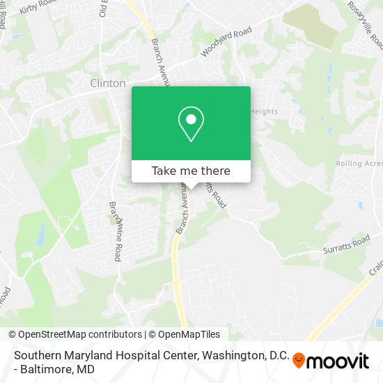 Southern Maryland Hospital Center map