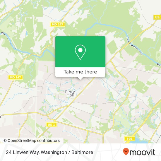 Mapa de 24 Linwen Way, Nottingham, MD 21236