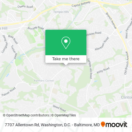 Mapa de 7707 Allentown Rd