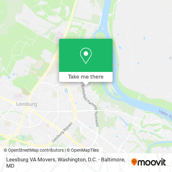 Mapa de Leesburg VA Movers