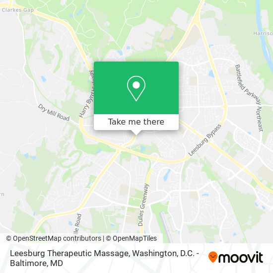 Leesburg Therapeutic Massage map