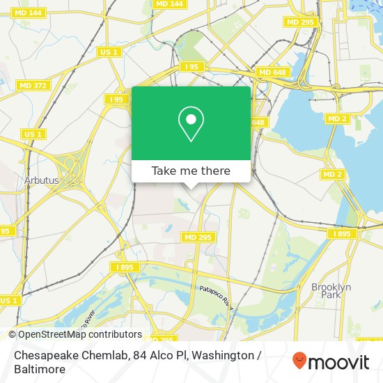 Mapa de Chesapeake Chemlab, 84 Alco Pl