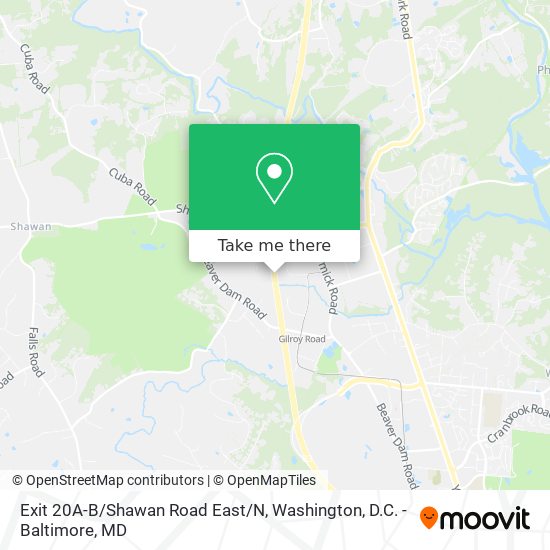 Exit 20A-B/Shawan Road East/N map