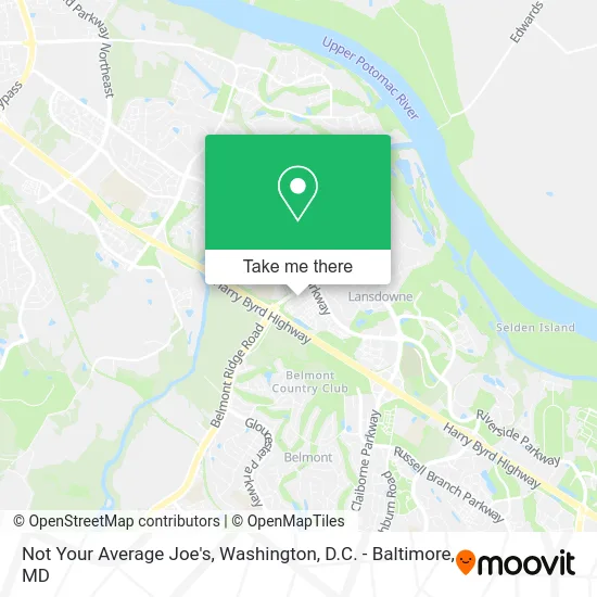 Not Your Average Joe's map