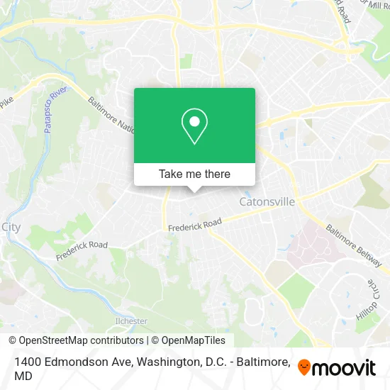 Mapa de 1400 Edmondson Ave