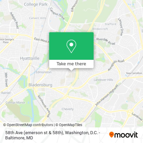 58th Ave (emerson st & 58th) map