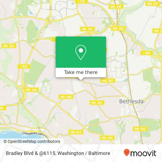 Mapa de Bradley Blvd & @6115