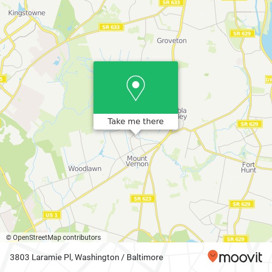 Mapa de 3803 Laramie Pl, Alexandria, VA 22309