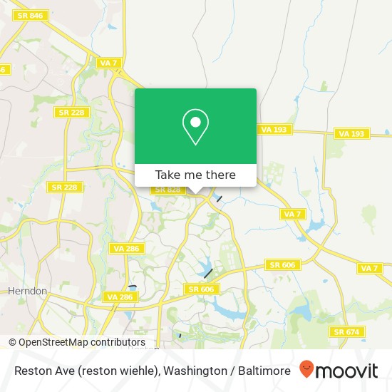 Mapa de Reston Ave (reston wiehle), Herndon, VA 20170