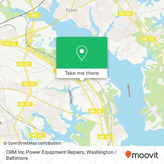 Mapa de CRM Inc Power Equipment Repairs, 3838 North Point Blvd