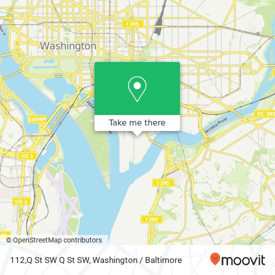 112,Q St SW Q St SW, Washington, DC 20024 map