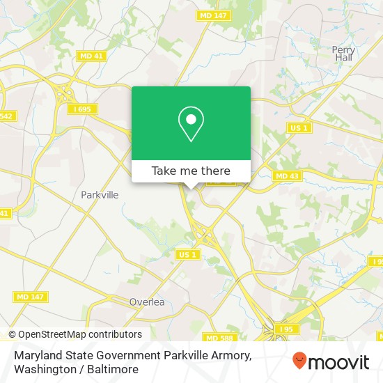 Maryland State Government Parkville Armory, 3727 Putty Hill Ave map