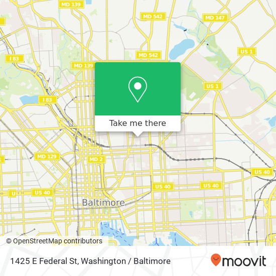 1425 E Federal St, Baltimore, MD 21213 map