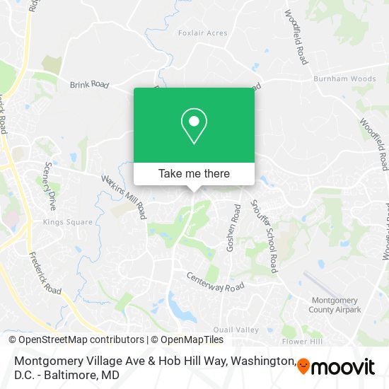 Montgomery Village Ave & Hob Hill Way map