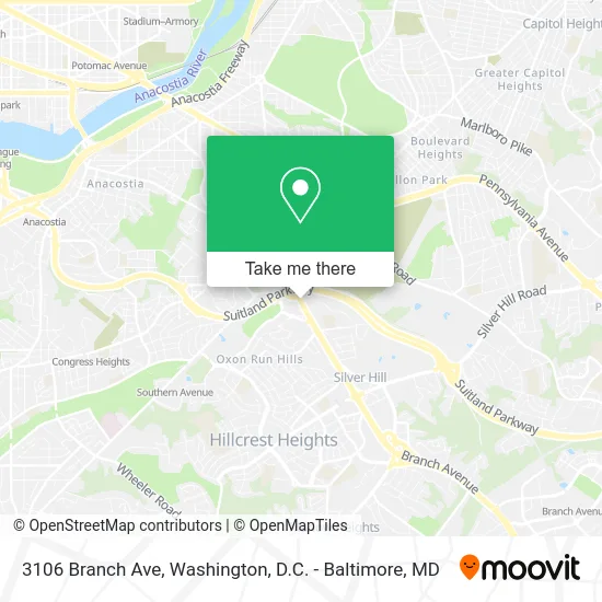 3106 Branch Ave map