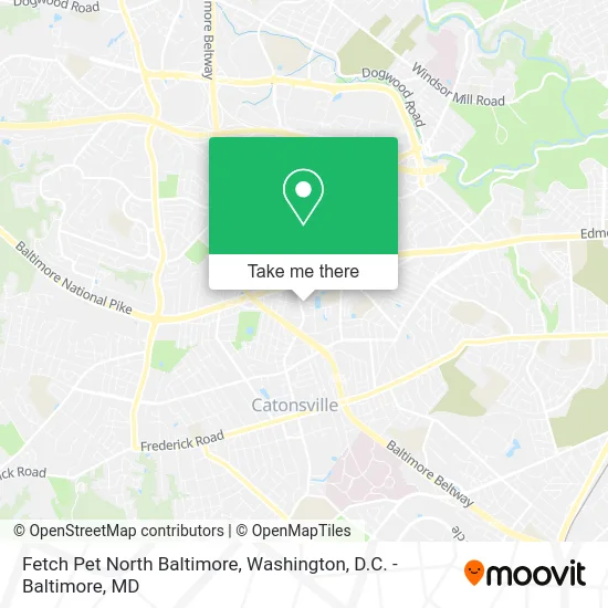 Fetch Pet North Baltimore map