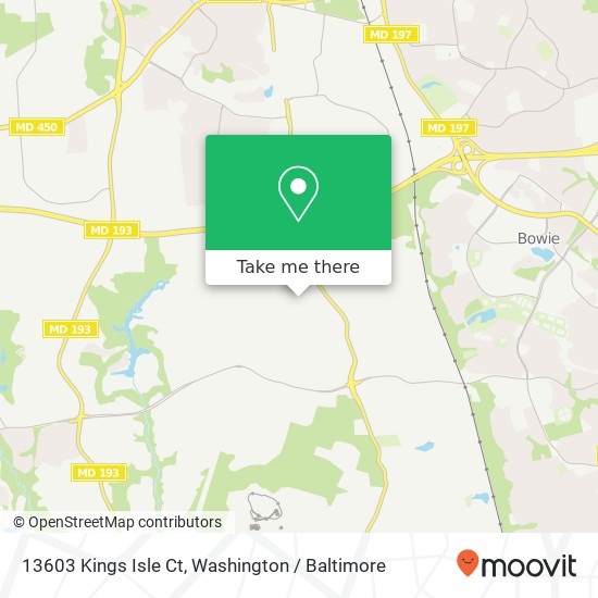 Mapa de 13603 Kings Isle Ct, Bowie, MD 20721