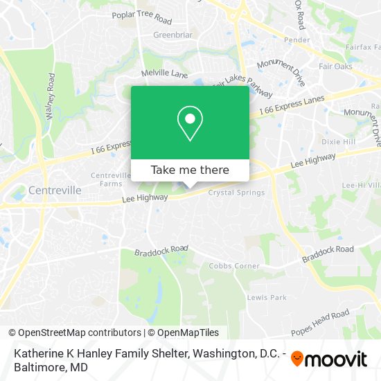 Katherine K Hanley Family Shelter map