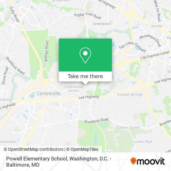 Mapa de Powell Elementary School