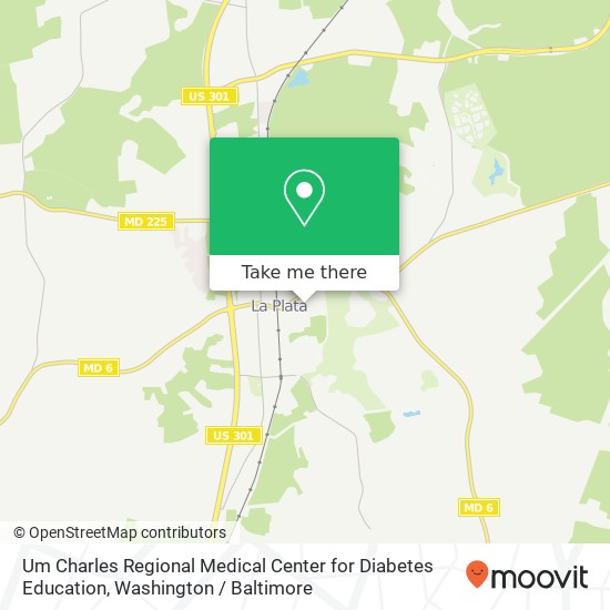 Mapa de Um Charles Regional Medical Center for Diabetes Education, 5 Garrett Ave