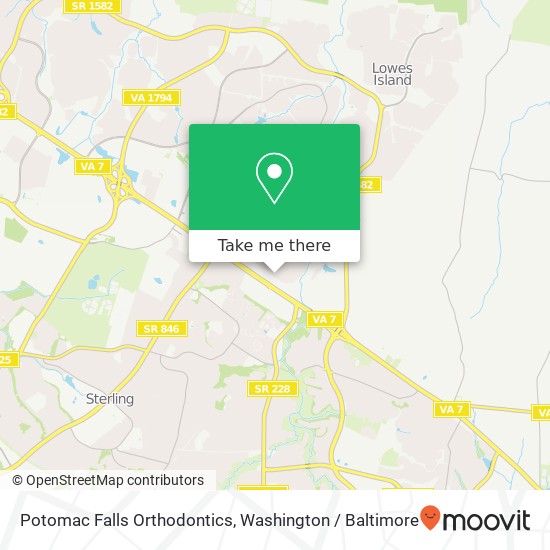 Mapa de Potomac Falls Orthodontics, 46950 Jennings Farm Dr