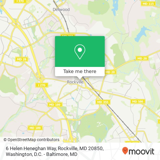 Mapa de 6 Helen Heneghan Way, Rockville, MD 20850