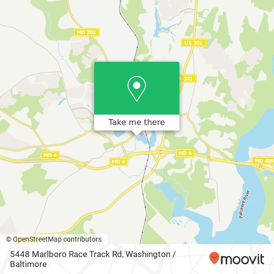 5448 Marlboro Race Track Rd, Upper Marlboro, MD 20772 map