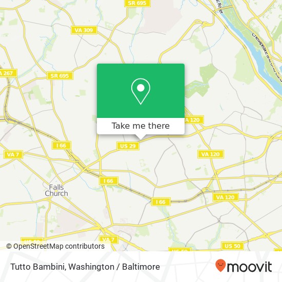 Mapa de Tutto Bambini, 5713 Lee Hwy