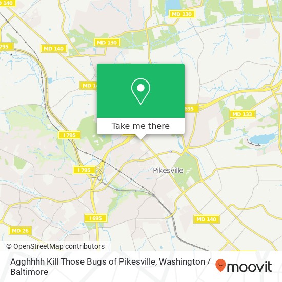 Agghhhh Kill Those Bugs of Pikesville, 1718 Reisterstown Rd map